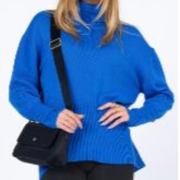 Princess Polly Colbolt Blue Knit Larnee Turtleneck Womens Sweater Blue Small - Picture 3 of 14